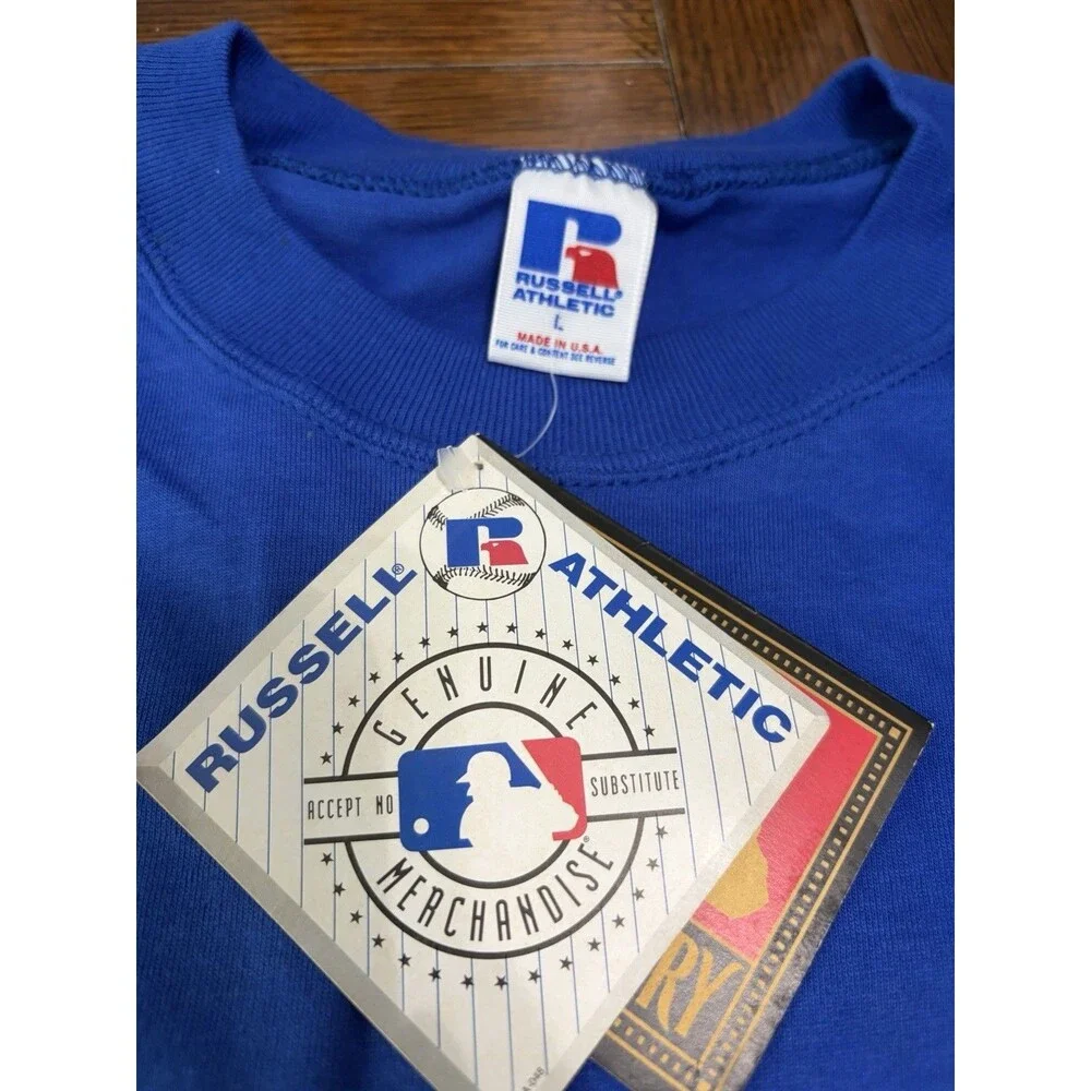 Vintage Texas Rangers Russell Athletic Men’s Size L Made In USA Blue T Shirt NWT